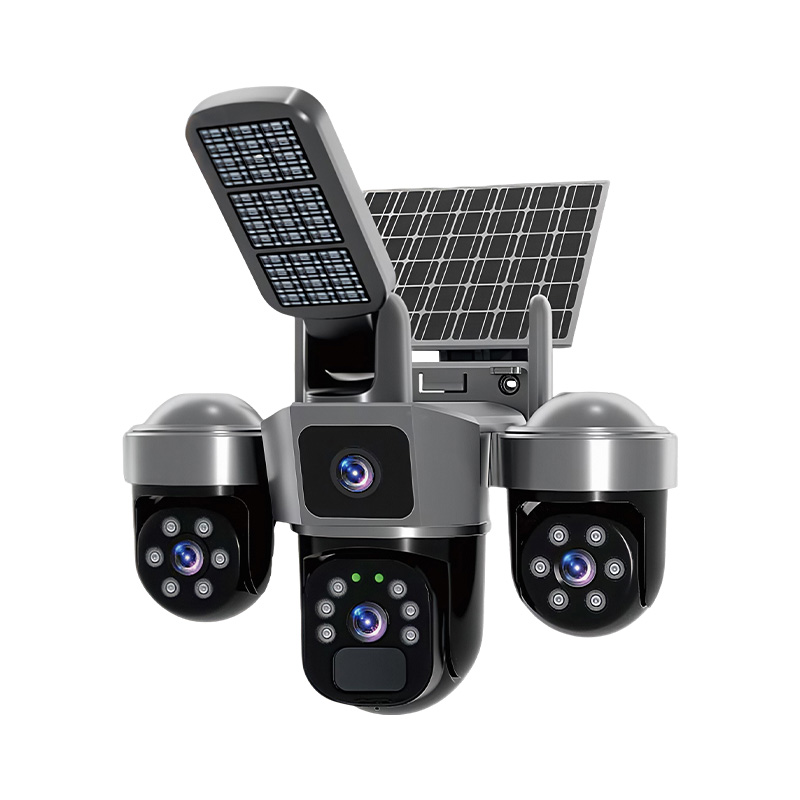 Home Security Flood Lights - Câmera Solar V380 APP 6MP com