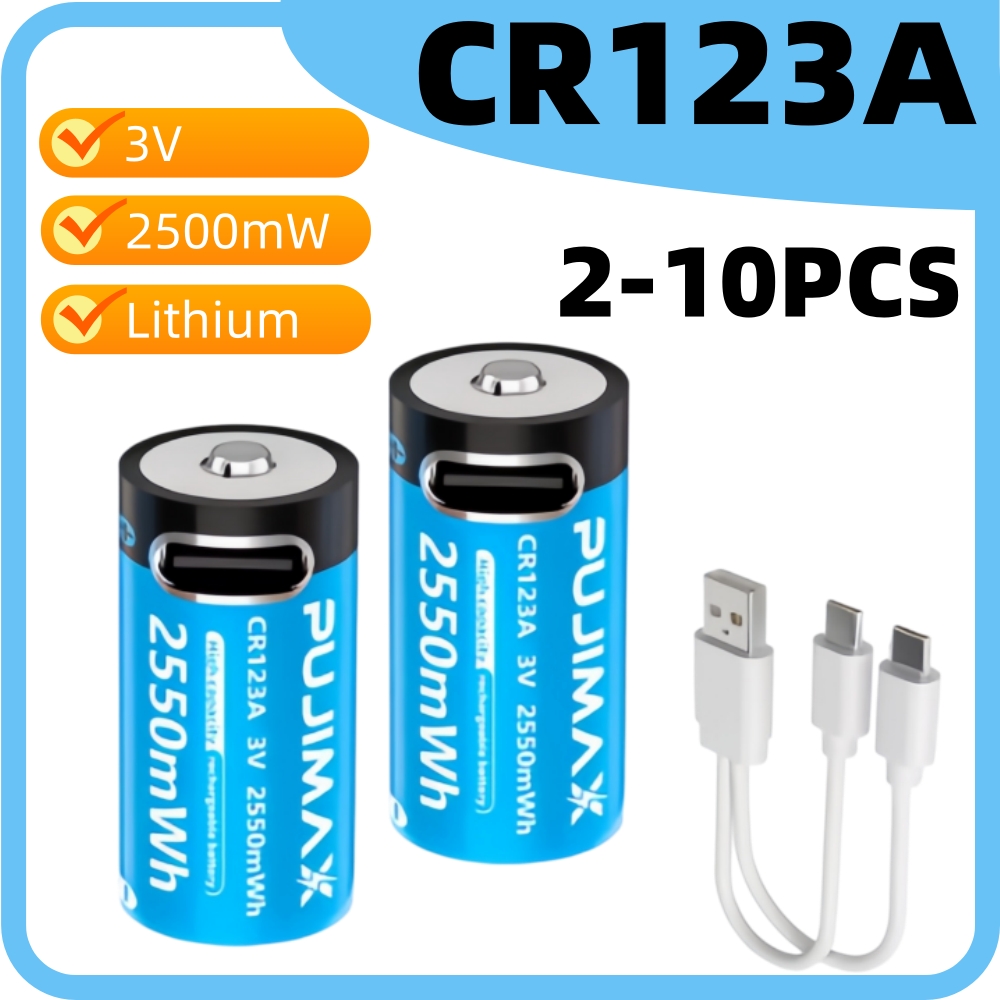 Home Security Battery Replacement - Bateria de Lítio Recarregável CR123A 3V