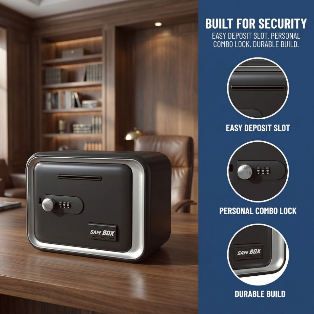 Home Security Box - Cofrinho com Senha para Uso Doméstico,