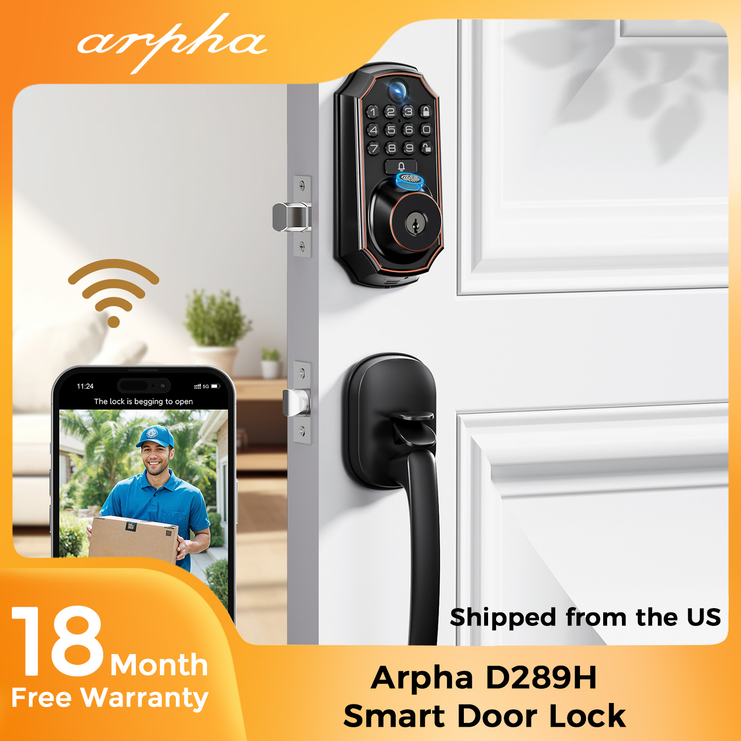 ARPHA D289H: Fechadura intelig - Home Security Front Door Camera avaliação e preço